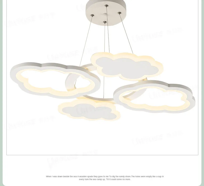 black and gold chandelier Remote Control White Cloud Chandelier Lamp for Bedroom Children Kids Bedroom Hanging Pendant Lights Ceiling Lamps Kids Lighting kitchen chandelier