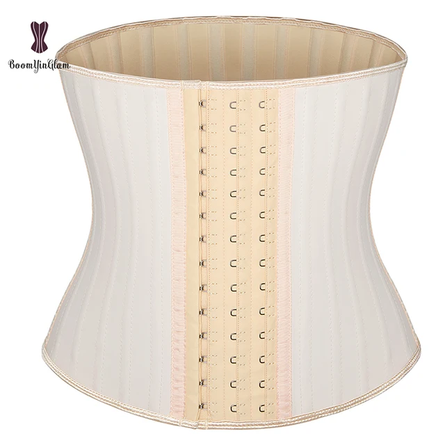 Black Cream 3 Hook And Eye 25 Steel Booned Latex Waist Trainer Fajas Girdle Sashes Waistband Plus Size Underwear Corselet Women 950 Nude
