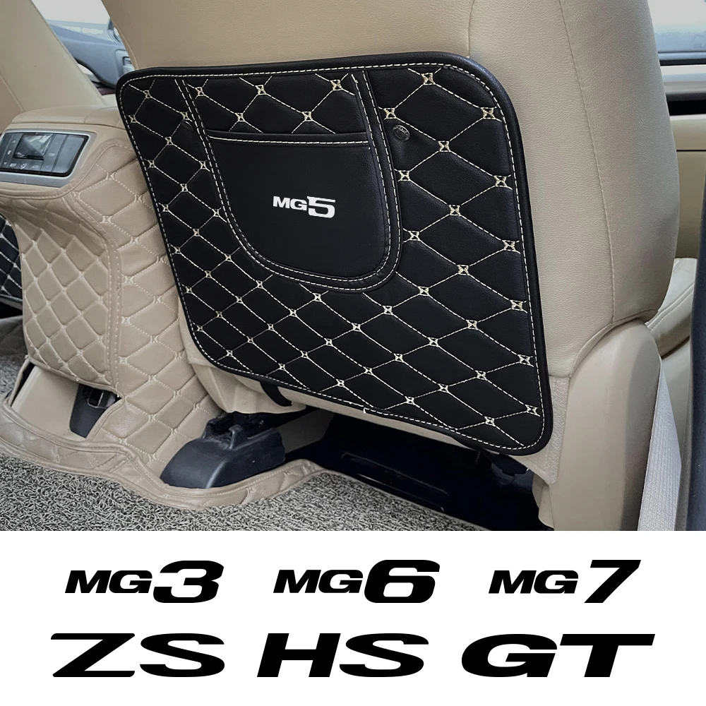 Car Anti Kick Mat Seat Back Protector Cover Auto Interior Accessories 1pcs For MG ZS HS GT HECTOR MG3 MG5 MG6 MG7