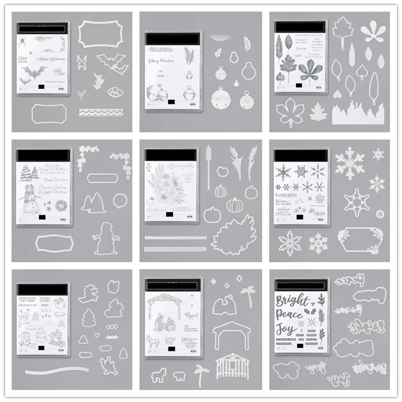 Christmas Snowflower Bell Clear Stamp And Metal Cutting Dies For Diy