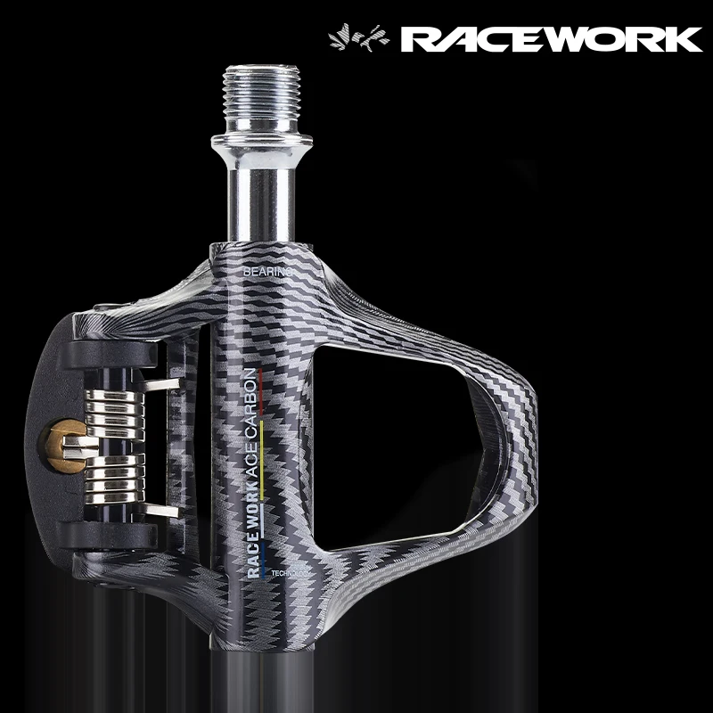 RACEWORK Ultraleichtes Carbonfaser-Texturiertes Rennrad-Pedal Geeignet für SPD/Keo Selbstverriegelndes Professionelles Fahrradpedal – Detail 15