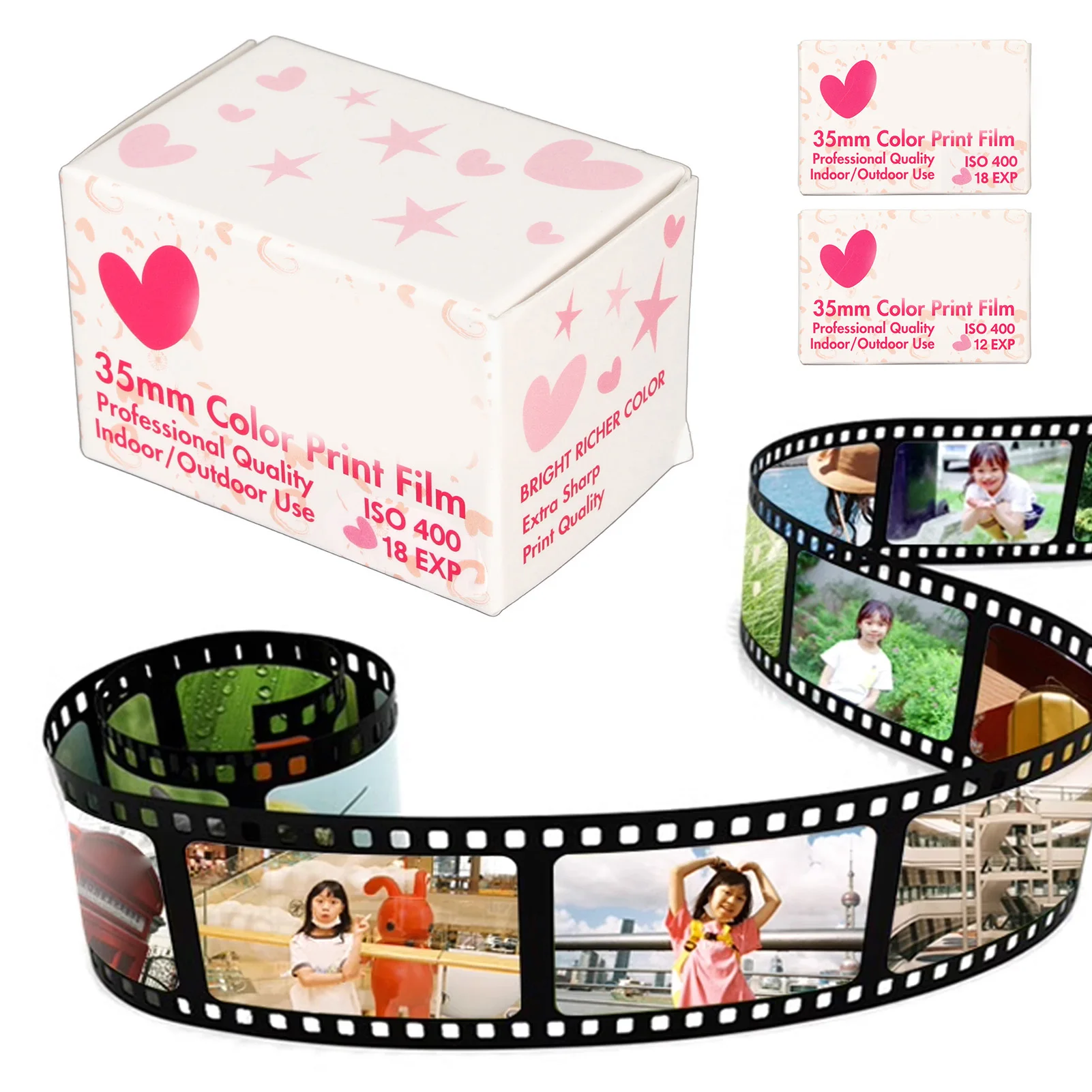 

35mm Color Film ISO 400 Wide Exposure Latitude Medium Contrast HD Camera Color Negative Film for 135 Cameras