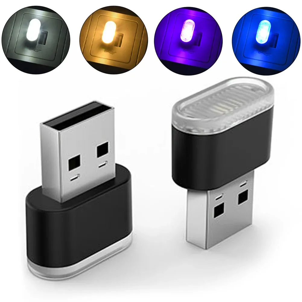 USB Auto Colorful LED Interior Atmosphere Light - Decorative Car Accessory Lamp