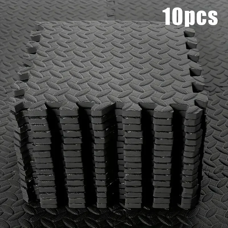 10pcs Soft EVA Yoga Mat Non-Slip Durable Comfortable for Home Gym Easy Assembly Fitness Training Rugs 30x30cm