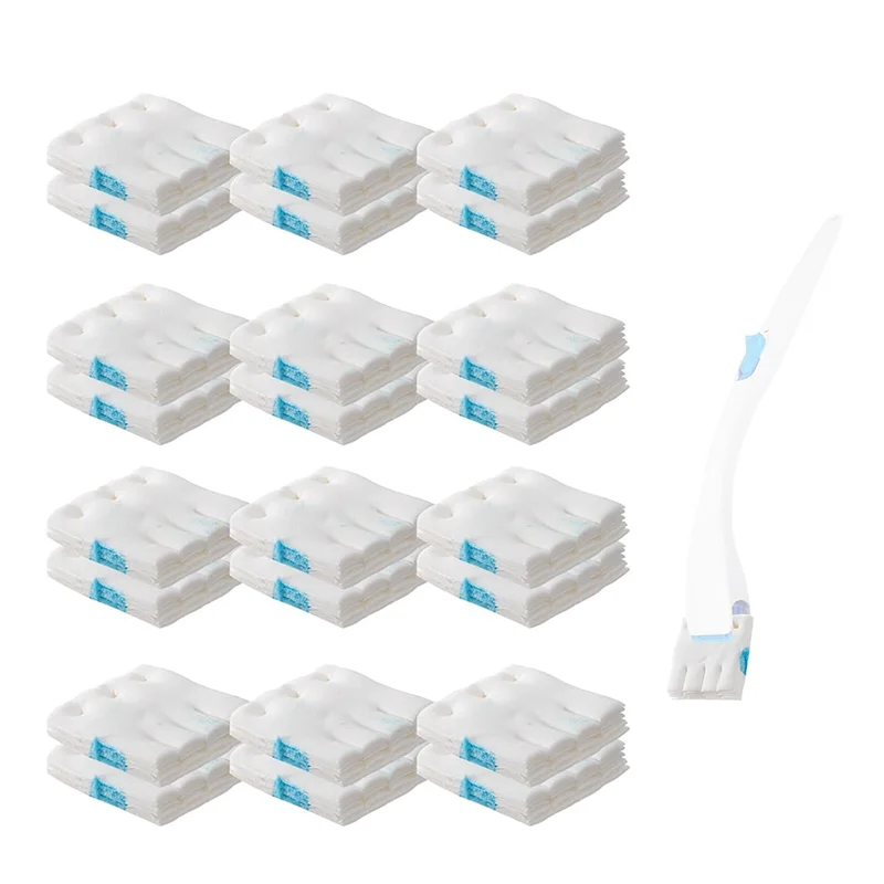 B84B-Disposable Toilet Bowl Brush Cleaner Refills 24 Pack Flushable For Scrubbing Bubbles Pads