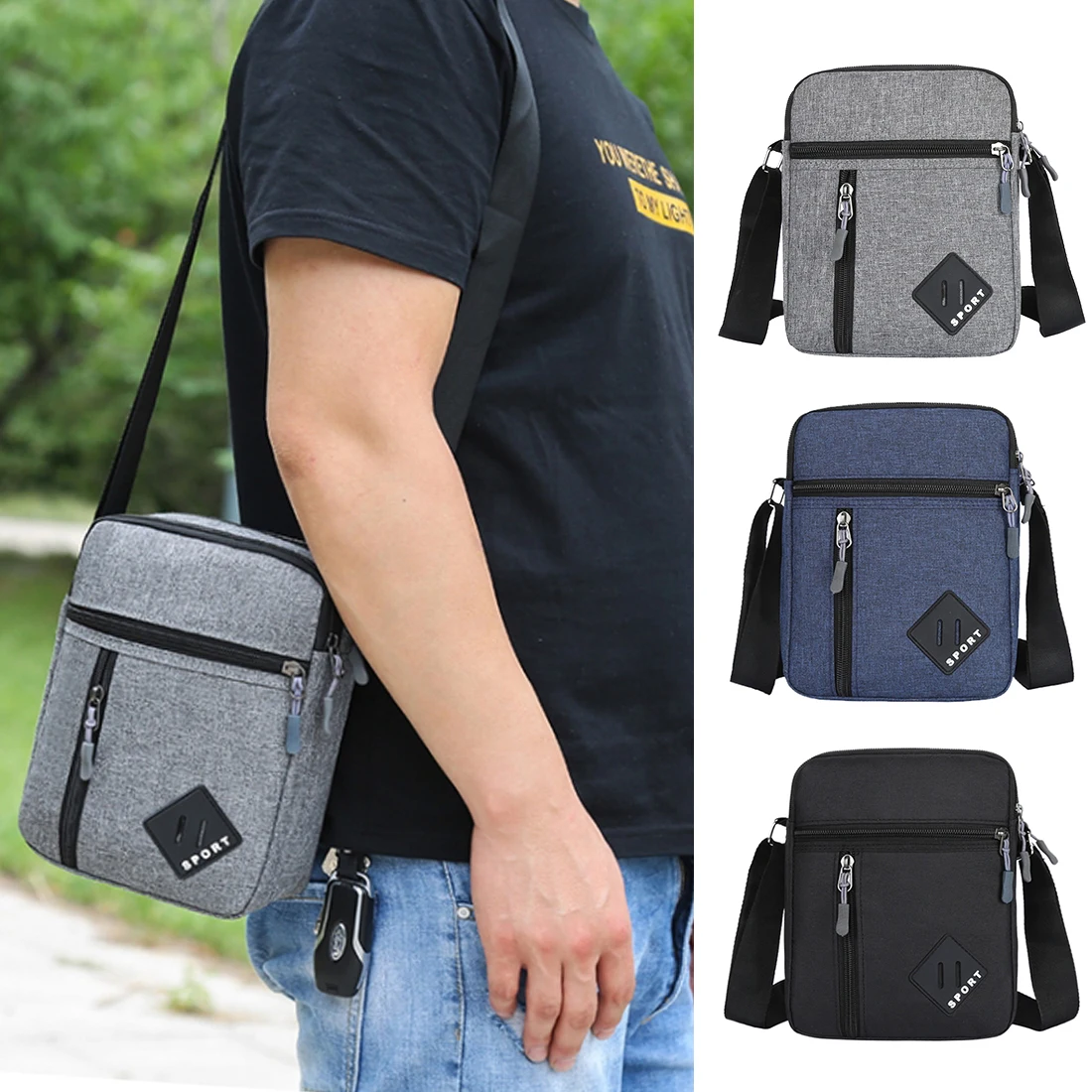 2022 Men's Messenger Bag Crossbody Shoulder Bags Men Small Sling Pack ...