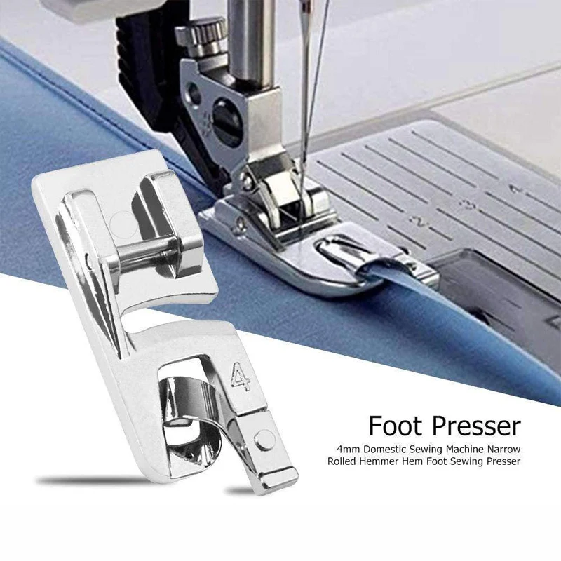 3PCS Rolled Hem Presser Foot Set , 3 mm, 4 mm, 6 mm Hemming Foot Kit for Sewing  Rolled Hemmer Presser Foot for , Brother, Janome, Home Multifunctional Sewing  Machine