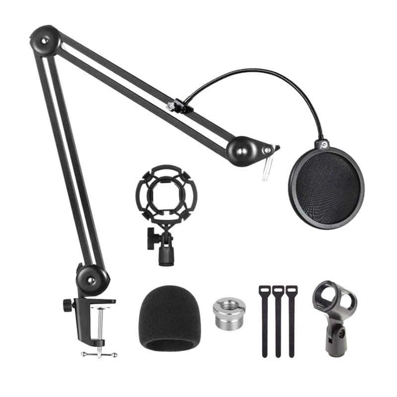

Microphone Stand,Mic Arm Stand Suspension Scissor Boom Stand with Blowout Prevention Net and Cable Tie,for Blue Snowball
