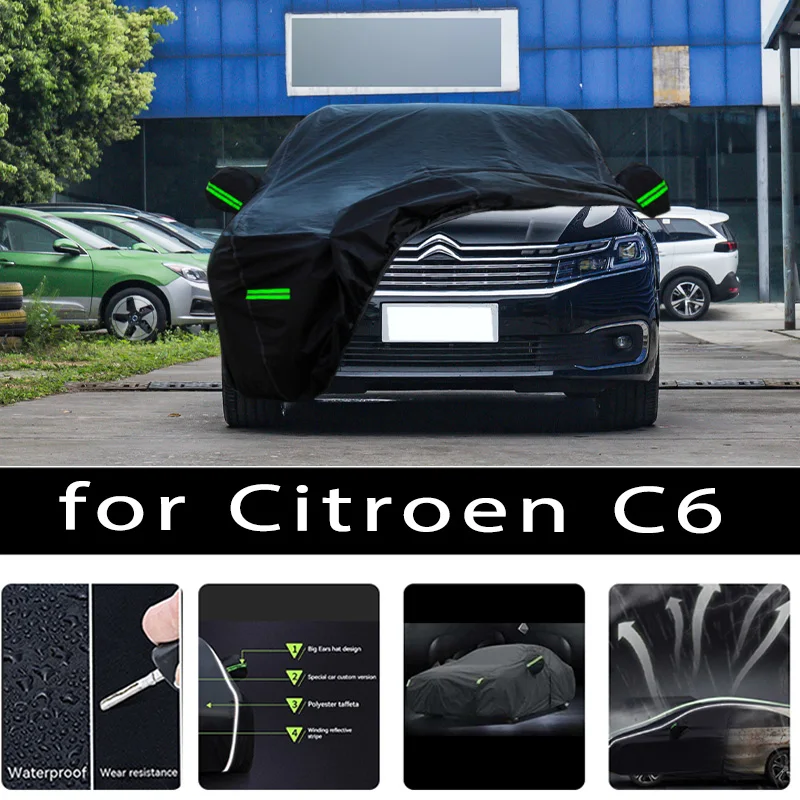 

For Citroen C6 Outdoor Protection Full Car Covers Snow Cover Sunshade Waterproof Dustproof Exterior Car accessories