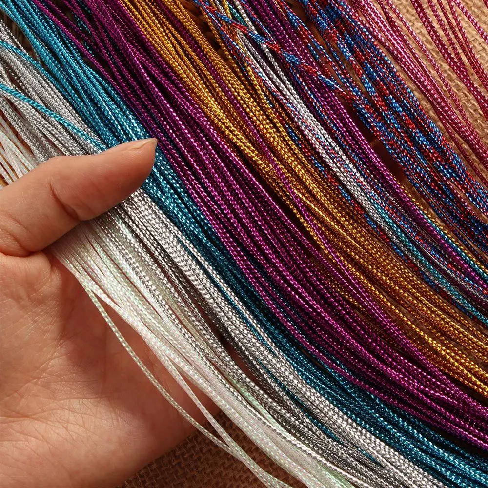 Description Picture 5 of item10Pcs Dreadlock Beads Braids Hair Accessories Braiding Hair Deco Styling Shimmer Stretchable Braiding Hair Strings Long 1 M/pc