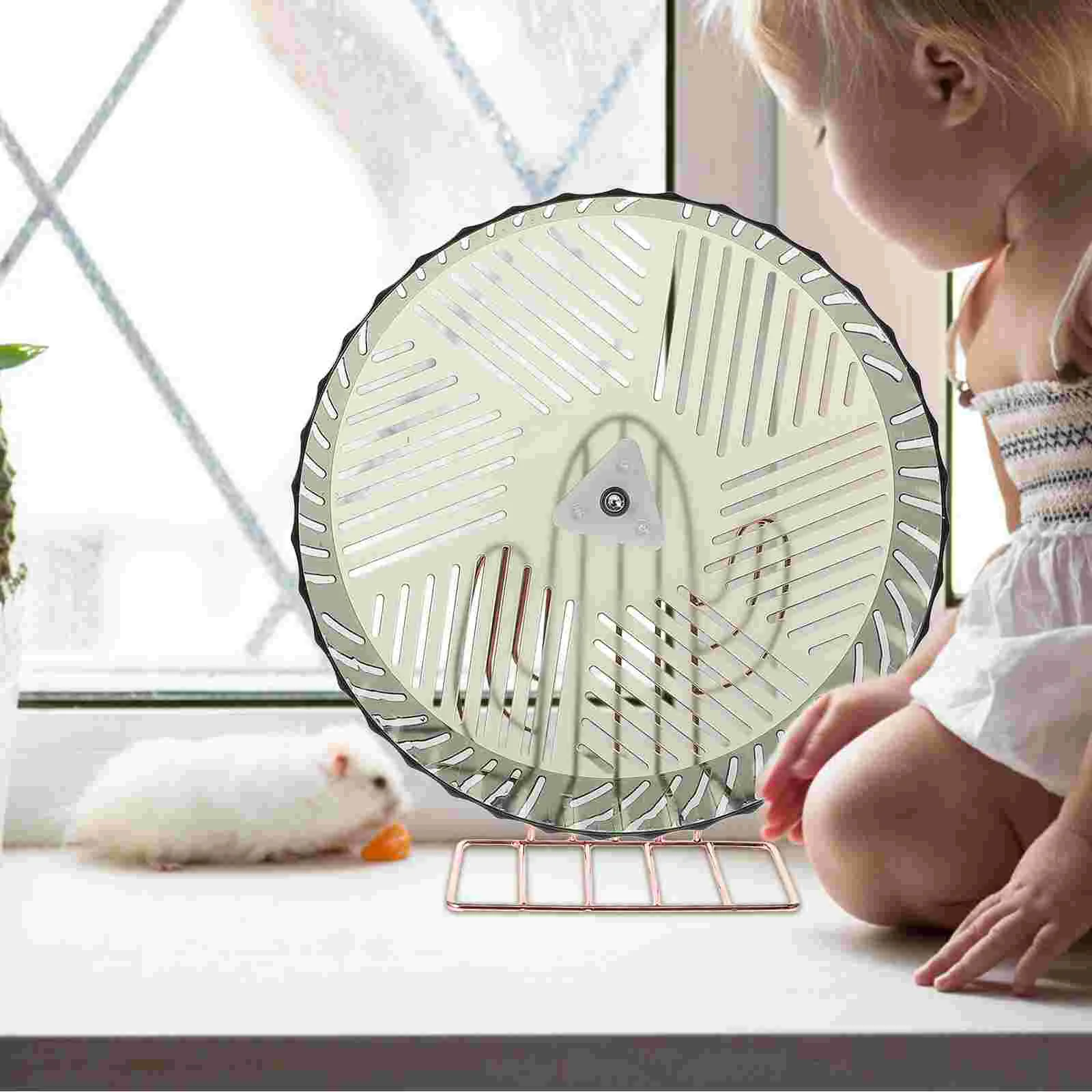 

Wheel Hamster Silent Exercise Chinchilla Inch Quiet Running Rat Hedgehog Animal Wheels Saucer Toy Cage Exercising Gerbil Animals