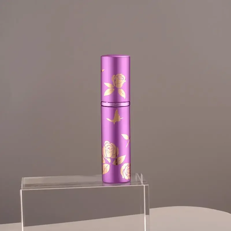 Elegant 10ml Refillable Glass Perfume Bottle with Metal Atomizer