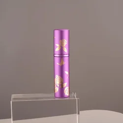Elegant 10ml Refillable Glass Perfume Bottle with Metal Atomizer (PURPLE)