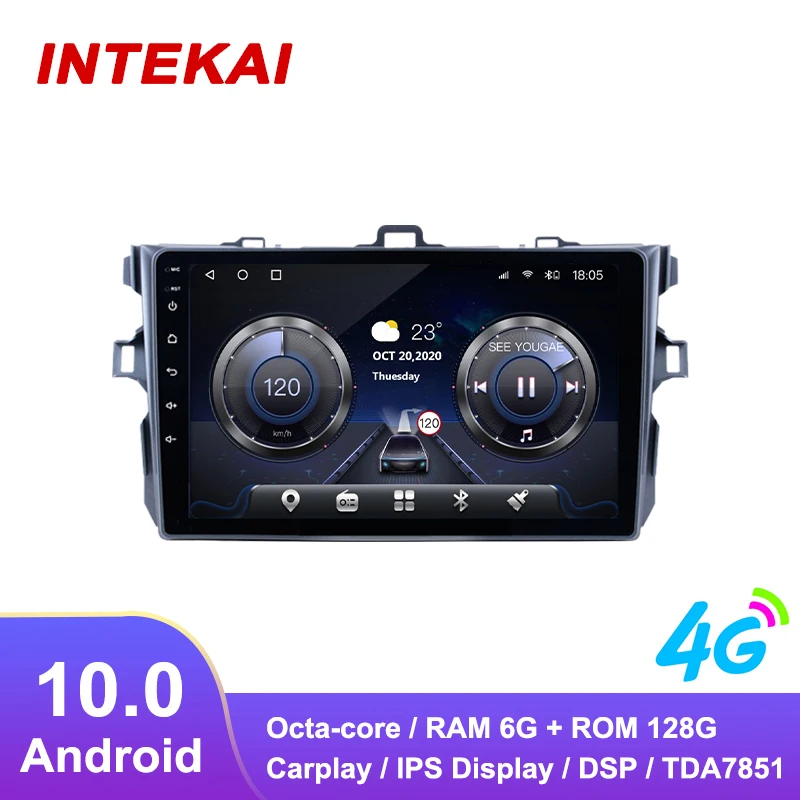 

Автомагнитола 9 дюймов, Android 10,0, GPS-навигация, Авторадио, мультимедийный плеер для Toyota corolla 2006, 2007, 2008, 2012, стерео головное устройство