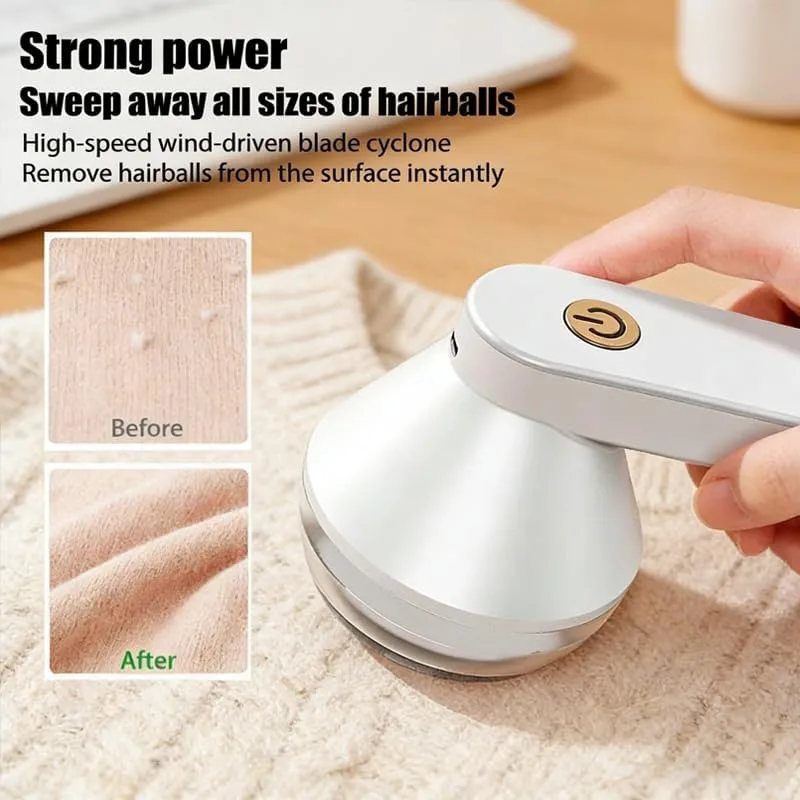 Electric Lint Remover Rechargeable - New Portable Instantly Lint Remover, Magic Fabric Shaver Fuzz Remover, Electric Lint Remover for Clothes, Effective Lint Shaver for Home Daily Use (White) 8