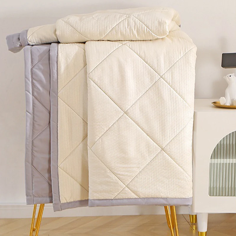 Cooling Air Conditioning Quilt Washed Cotton Throw Blanket Patchwork