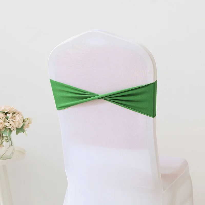 

Spandex Chair Sash Wedding Lycra Chair Band Stretch Chair Bow Tie For Chair Covers Decoration Party Dinner Banquet Chair Sash