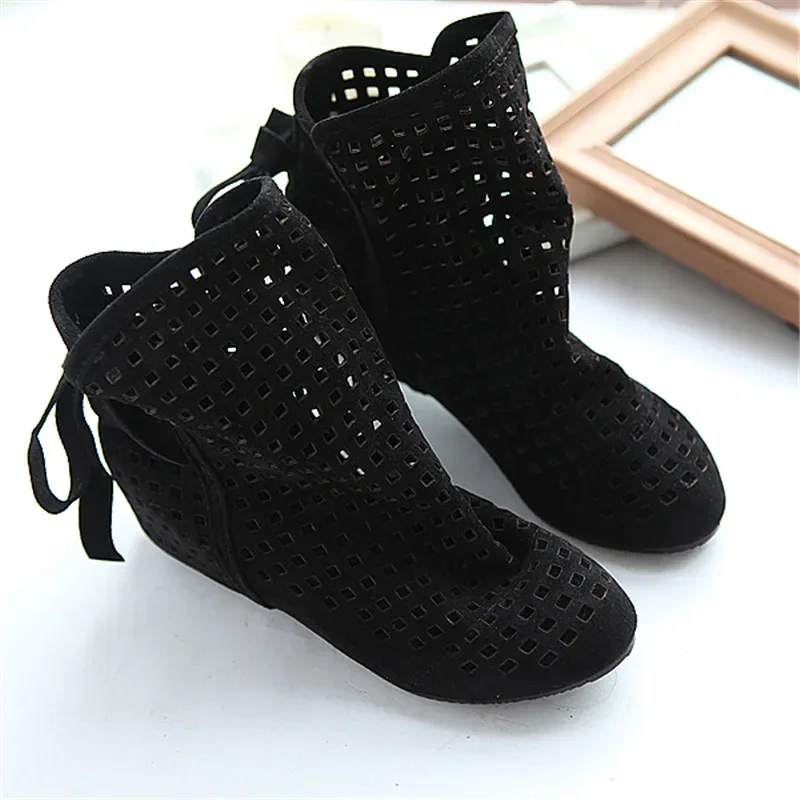 JETT DRAGON Hollow Summer Boots Bootie 2024 New Shoes Lace Openwork Crochet Boots Plus Size 34-43 Hollow Fashion Women Boots