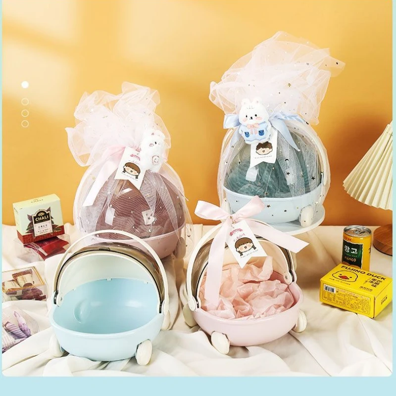 Baby Gift Box Round Flip Cover Storage for Banquet Birthday