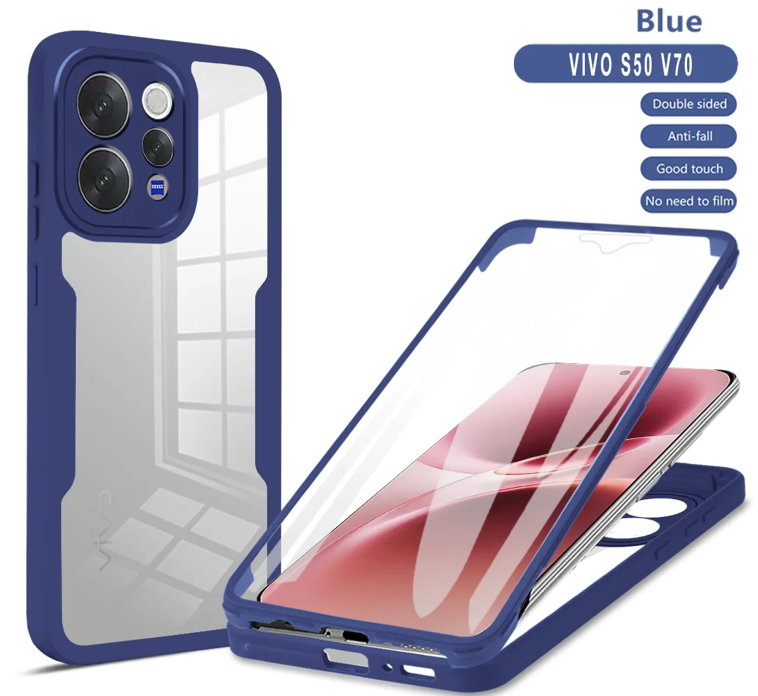 360° Clear Acrylic Shockproof Protective Case with Built-in Screen Protector