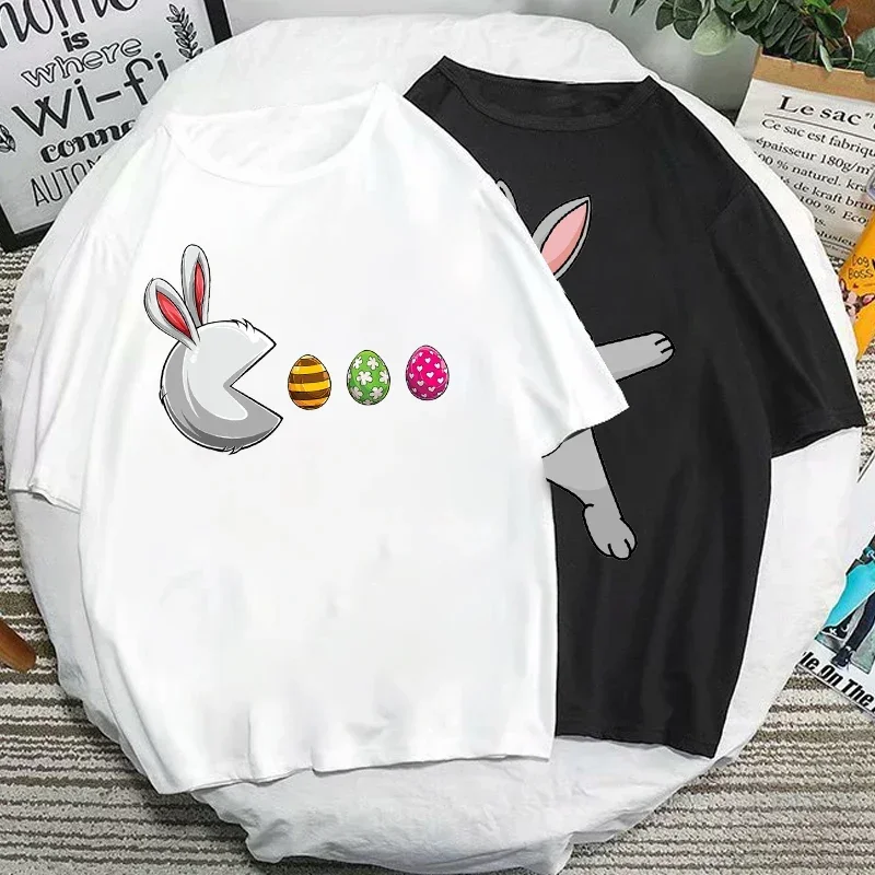 

HappyEasterSundayT-ShirtKawaiiEggHunterExpertBunnyGraphicWomenMenBreathableComfortableClothesUnisexCamisetas