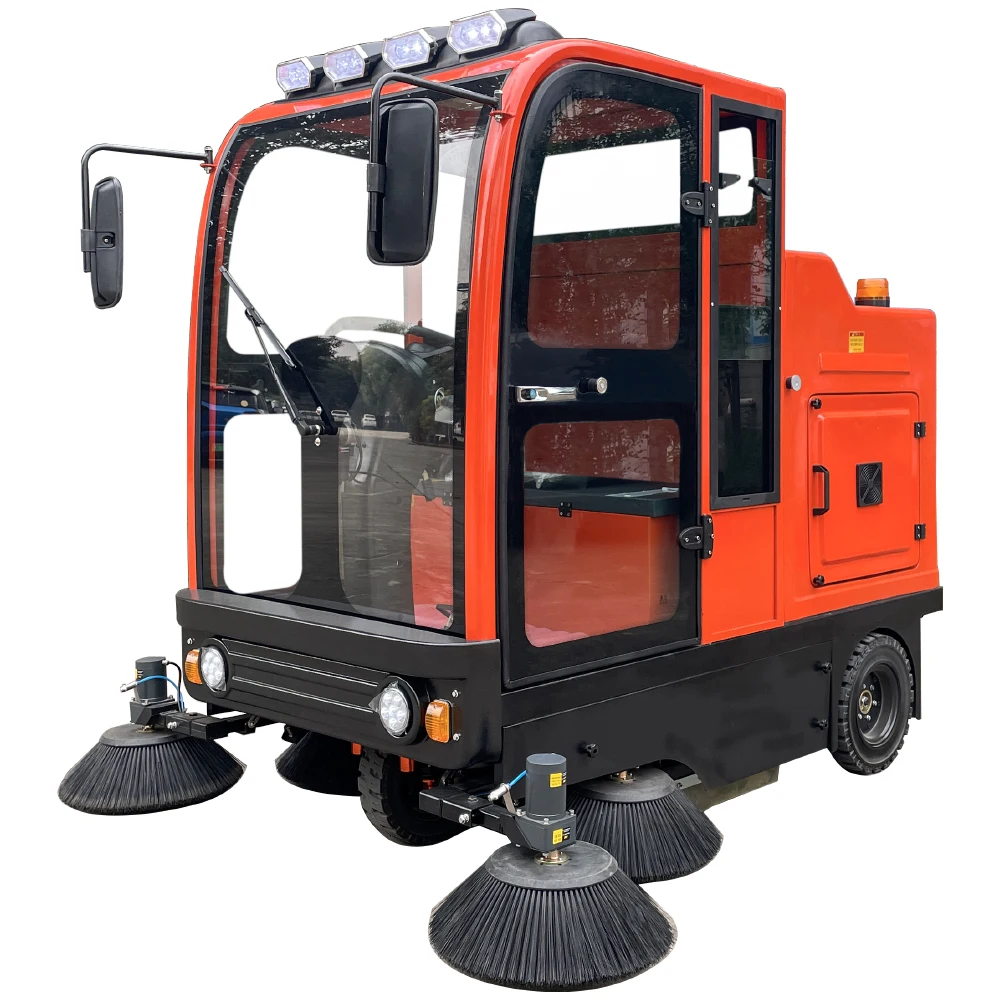 Driving workshop warehouse sanitation car scrubber