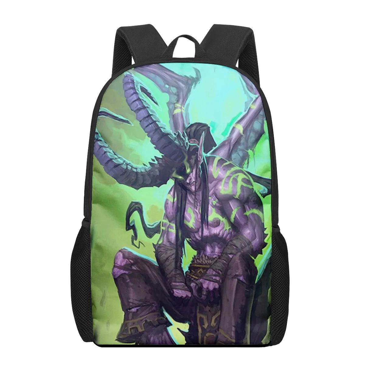 Illidan World of Warcraft 16Inch 3D Print Children School Bags Orthopedic Backpack Kids School Boys Girls Mochila Infantil Child