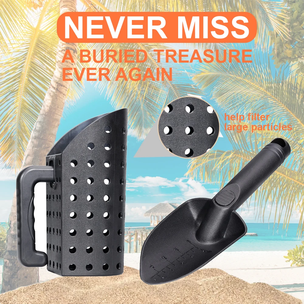 Metal Detector Sand Scoop and Shovel Set Digging Tool Accessories for Water Beach Metal Detecting Fast Sifting