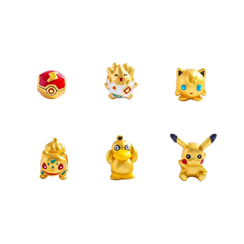 Pikachu Pokemon GO DIY Bracelet Accessory Charm Gold Chain Cartoon