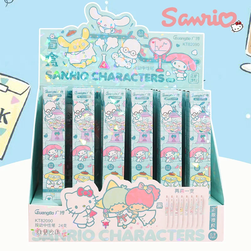

Гелевая ручка Sanrio с мультяшным принтом, 24 шт.