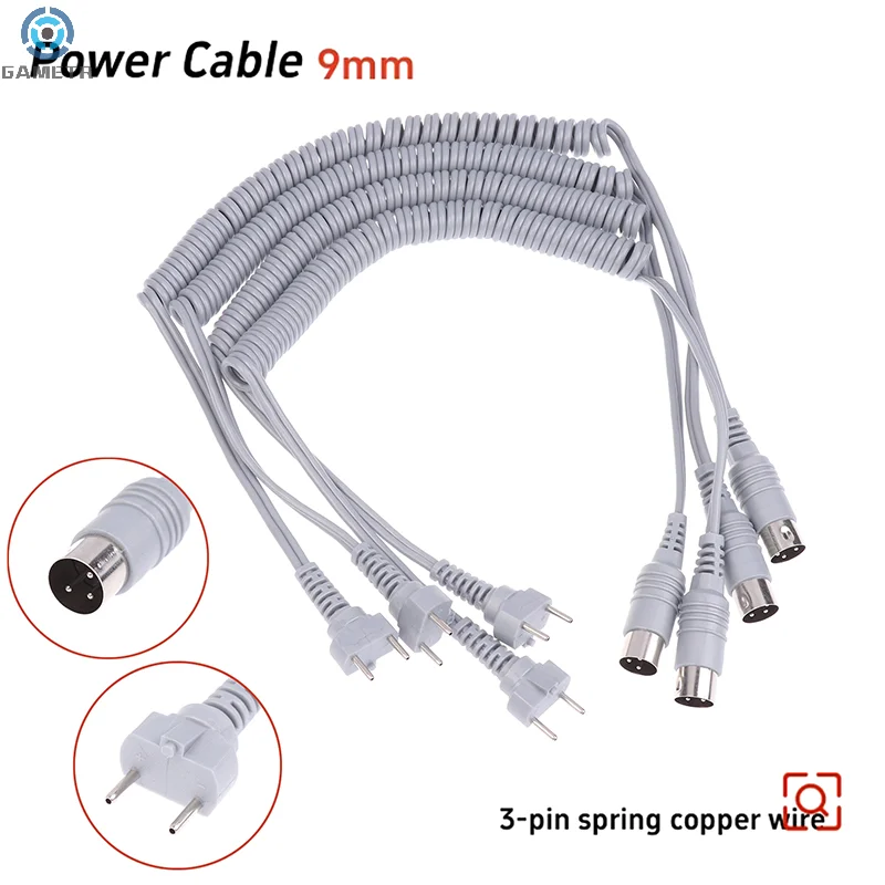 1.5m/59.06in 회색 3핀 9mm 강력 210 204 90 105L 102L 네일 핸들 전원 케이블 전기 매니큐어 드릴 스프링 와이어