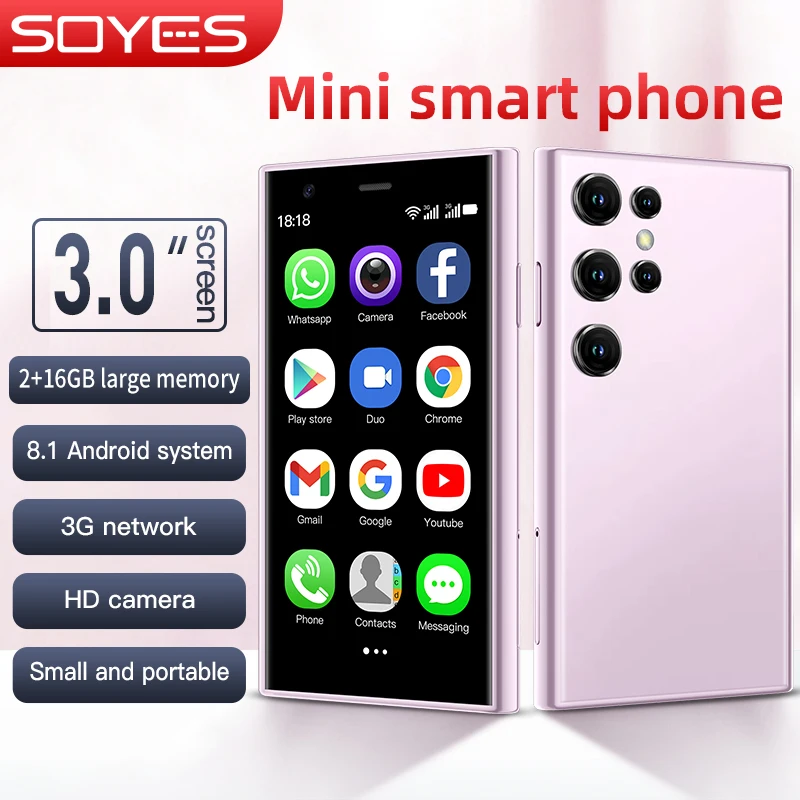 SOYES S23 Pro Smartphone 3.0-inch Mini Phone 3G Network Supports WIFI Bluetooth 2GB+16GB Memory Android Smartphone
