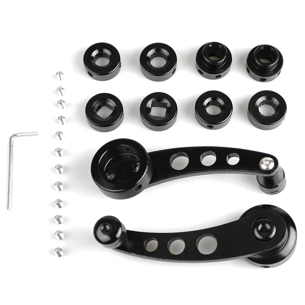 Universal Car Window Crank Handle Replacement 1Set Aluminum Alloy Auto Window Glass Closer