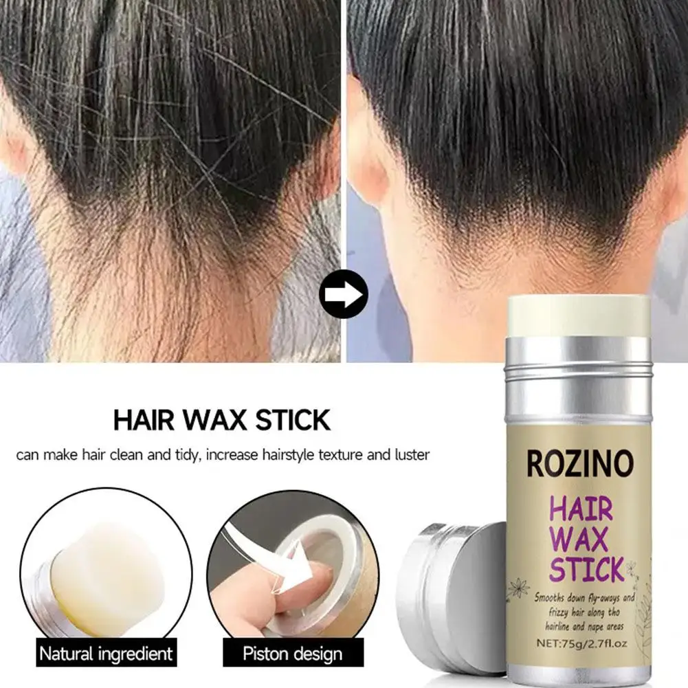 

75g Hair Wax Stick For Wig Broken Hair Artifact Hair Wax Stick Gel Cream For Kids/Women/Men Non-Greasy Styling Hair Waxes U8G7