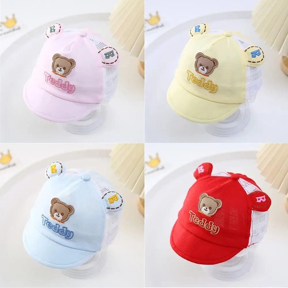 

Мягкая хлопковая детская бейсболка, Повседневная Милая мультяшная тонкая дышащая Солнцезащитная детская шапка с защитой от УФ-лучей, шапка с утиным языком для мальчиков и девочек