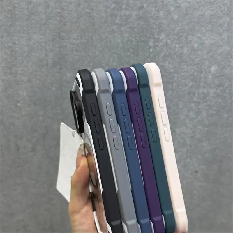 Hit Color Magnetic For Magesafe Wireless Charge Case For iPhone 17 Pro 16 13 14 12 15Pro Max Transparent Shockproof Bumper Cover