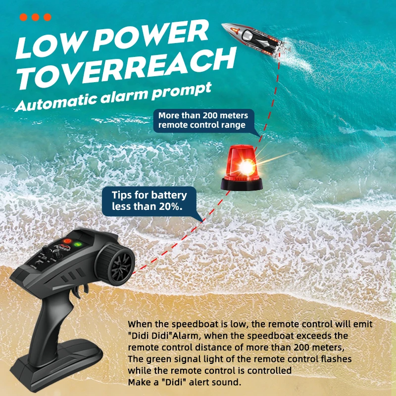 HJ816pro brushless 2.4GHz RC mesh high-speed speedboat with night light remote control boat model 55KM/h adult boy toy gift 5