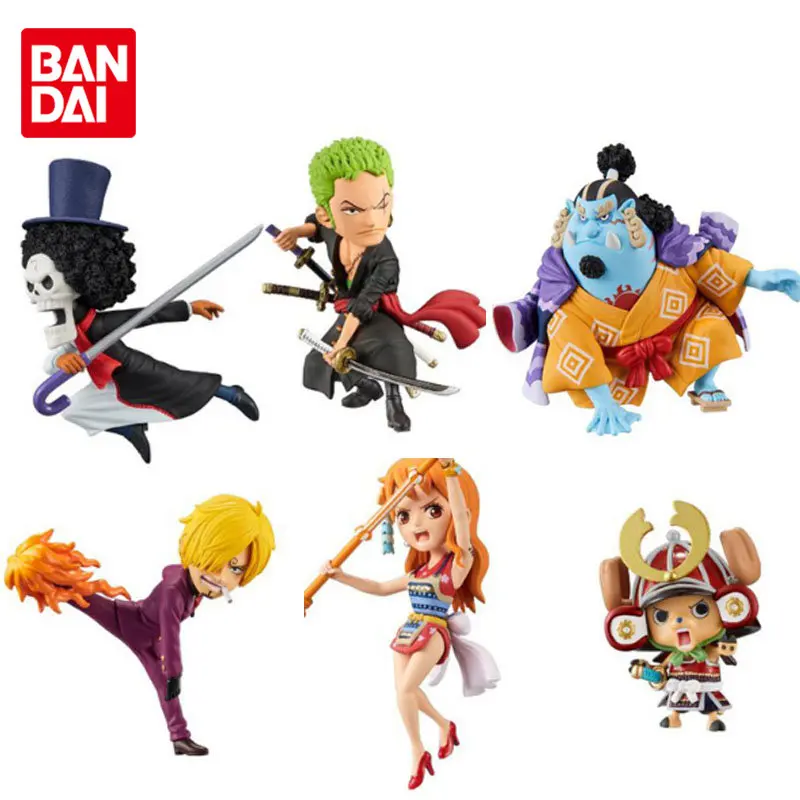 Bandai Original Banpresto One Piece Wcf Vol.01 Wt100 Views Sanji Brook Anime Action Figures Giocattoli Per Ragazzi Ragazze Regalo Per Bambini
