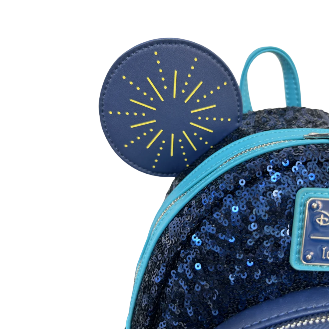 New Loungefly Disney Mickey Mouse Seiqun Women's Backpack Mickey Ear Flash Cosplay Leisure Travel Bag Mini Children's Schoolbag 5
