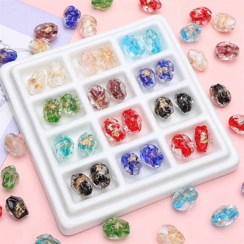 10x14mm 3 stücke Perlen Glas Lose Spacer Perlen Spezielle Form Für Handgemachte Schmuck Machen DIY Halskette Ohrring zubehör