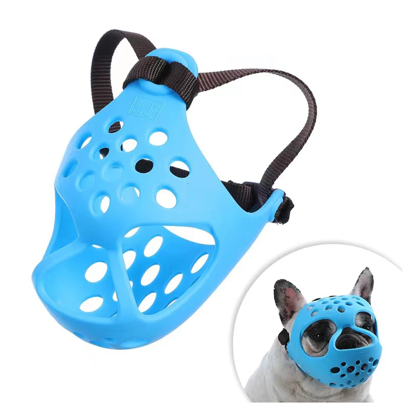 

Dog Muzzle for Short Snout Dogs Soft Silicone Muzzle for Biting, Chewing, Licking for French Bulldog, Ideal for Flat-Faced