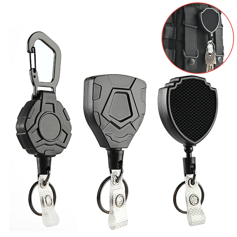 HeavyDutyRetractableKeyChainAntitheftKeychainwithCarabinerMax