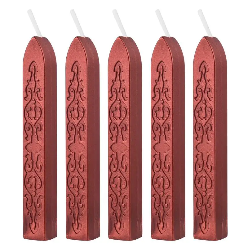 Pack of 5 Solid Color Sealing Wax Sticks for Envelopes, Invitations, and Gifts