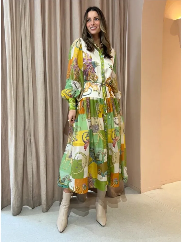 

holiday fashion boho vintage long sleeve loose shirt dress autumn designer chic vacation casual elegant maxi dresses vestido