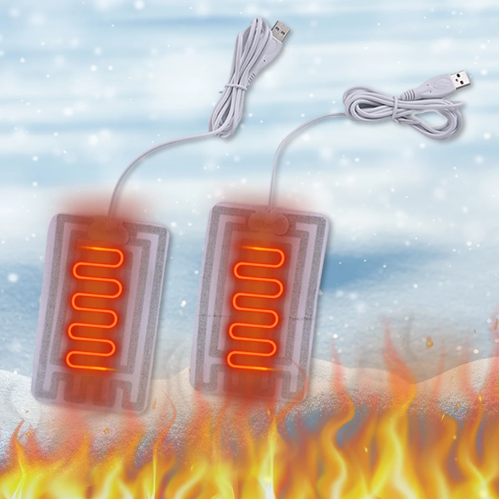 휴대용 탄소 섬유 천 패드, USB 가열 장갑 패드, 재킷 히터 패드, 의류 가열 패드, 조끼 히터 가열 필름 패드, 1 쌍