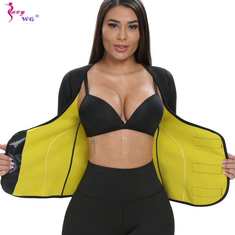 SEXYWG Woman Neoprene Hot Sweat Sauna T-Shirts Workout Sports Vest Body Shaper Waist Trainer Fitness Slimming Corset Shapewear