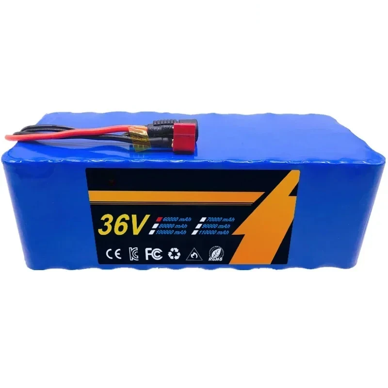 10S4P 36 V 60000 mAh Lithium-Batterie Elektroroller 18650 Akku + kostenloses Ladegerät – Detail 12