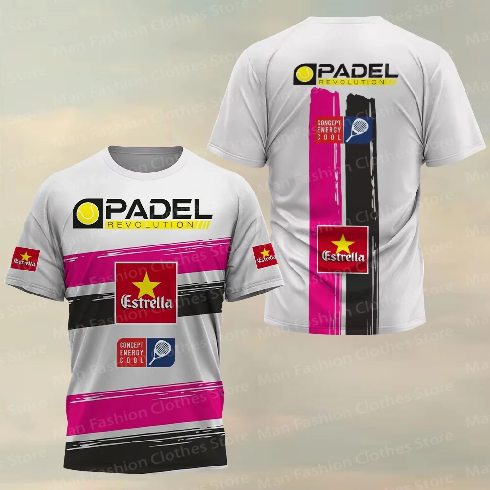 New Summer Men Fashion Sports T-Shirt Boutique Padel Tennis Tops Tees Male Casual Stylish Short Sleeve Clothing Training Jersey 4