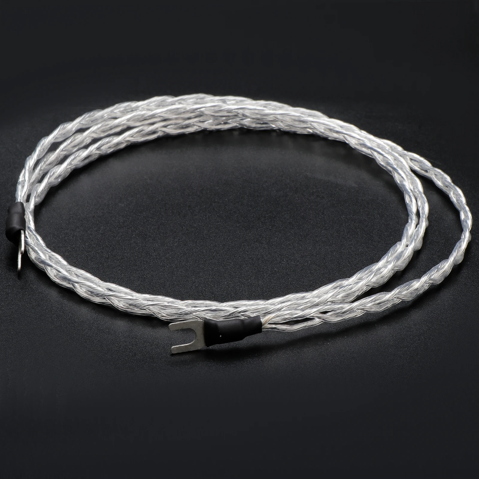 Hi-End 3Ag Ofc Cavo Jumper Placcato Argento Lp Vinile Phono Amplificatore Filo Di Terra Placcato Argento Y Vanga Plug Hifi Bridge Cable