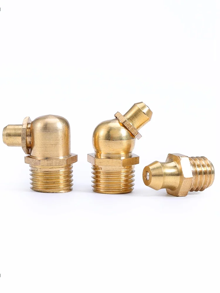 Nippli Di Lubrificazione In Ottone Filettati M3-M16: Scegli Tra Dritto, 45° O 90°, Perfetti Per Impianti Idraulici E Macchinari